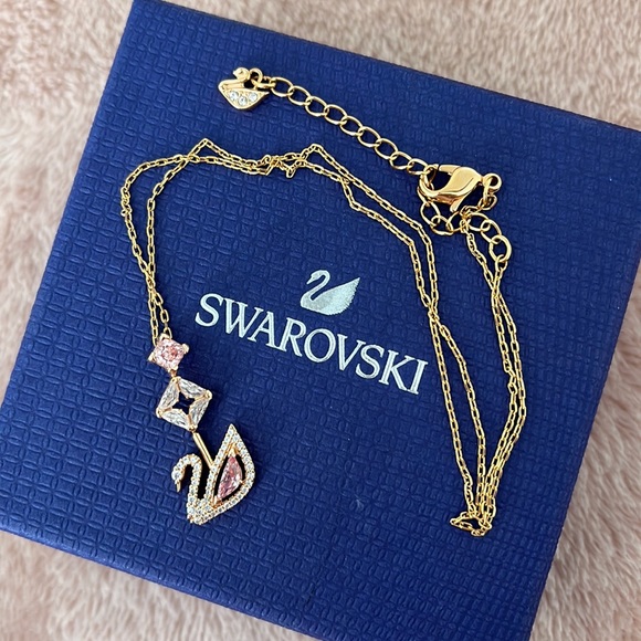 Swarovski Dazzling Swan Y Necklace - Picture 1 of 5